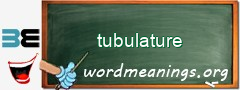WordMeaning blackboard for tubulature